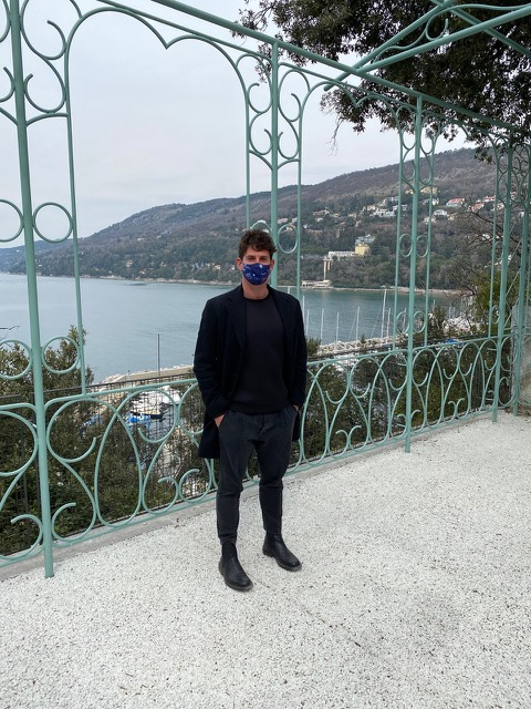 Jacopo Morra nel Gazebo adiacente il Castelletto